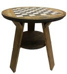 Rustic Chess Board Table for Living Room