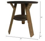 Rustic Chess Board Table for Living Room