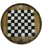 Rustic Chess Board Table for Living Room