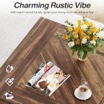 Rustic Brown & Black Chess Table for Living Room