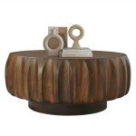 Walnut Drum Coffee Table for Chess Sets