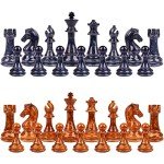 Large Portable Chess Set with Heavy Pieces