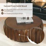 Walnut Drum Coffee Table for Chess Sets