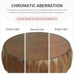 Walnut Drum Coffee Table for Chess Sets