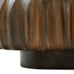 Walnut Drum Coffee Table for Chess Sets