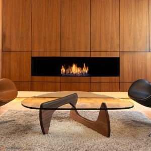 Modern Triangle Coffee Table with Glass Top