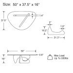 Modern Triangle Coffee Table with Glass Top