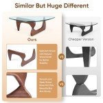 Modern Triangle Coffee Table with Glass Top