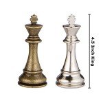 Janus Silver & Bronze Heavy Metal Chess Pieces Set