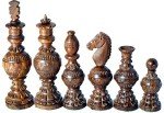 Globe Design Wooden Chess Set with 32 Pieces