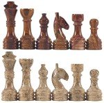 Red & Coral Marble Chess Set - 3.5" King