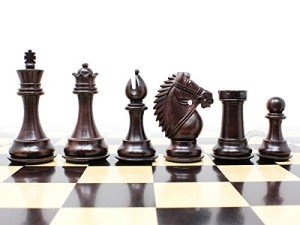 Ringy Rosewood/Boxwood Triple Weighted Chess Set