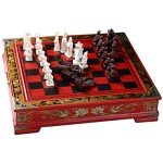 15-Inch Wooden Terracotta Warriors Chess Set