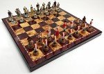 American Revolutionary War Chess Set with Cherry Board