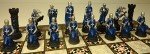 Medieval Crusaders Chess Set with Mosaic Board