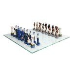 Air Force vs Marines Hand Painted Chess Set