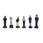 Air Force vs Marines Hand Painted Chess Set