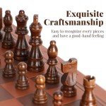 Magnetic Wooden Chess Set with Handle - 15.5 Inch