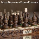 Luxury 18-Inch Wooden Chess Set with Storage