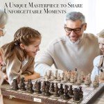 Luxury 18-Inch Wooden Chess Set with Storage