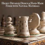 Luxury 18-Inch Wooden Chess Set with Storage