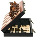15" Magnetic Wooden Chess Set with Storage Slots