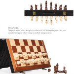 15" Magnetic Wooden Chess Set with Storage Slots