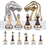 Wooden Chess Set with Storage Drawers and Extra Queens