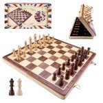 Magnetic Wooden Chess Set - 15 Inch Portable Game