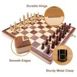 Magnetic Wooden Chess Set - 15 Inch Portable Game