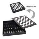 Glass Chess Set with Extra Queens and Storage Box