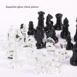Glass Chess Set with Extra Queens and Storage Box