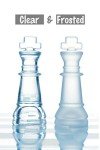 Elegant 14-Inch Glass Chess Set with 32 Pieces