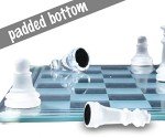 Elegant 14-Inch Glass Chess Set with 32 Pieces