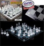 Deluxe Frosted & Clear Glass Chess Set - 14