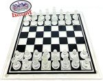Deluxe Frosted & Clear Glass Chess Set - 14