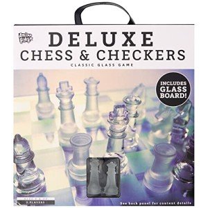 Elegant Glass Chess and Checkers Set for All Ages