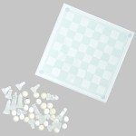 Elegant Glass Chess and Checkers Set for All Ages