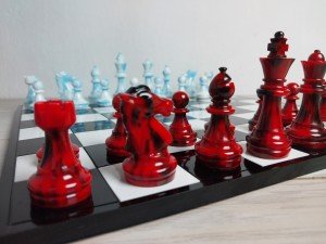 Custom 7cm Resin Chess Set with Board