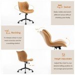 Ergonomic Faux Leather Swivel Desk Chair