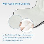 Stylish Armless Desk Chair with Wheels – White