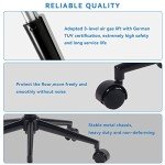 Stylish Armless Desk Chair with Wheels – White