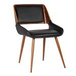 Mid Century Modern Upholstered Accent Chair - Black