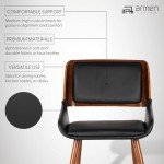 Mid Century Modern Upholstered Accent Chair - Black