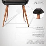 Mid Century Modern Upholstered Accent Chair - Black