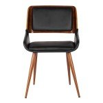 Mid Century Modern Upholstered Accent Chair - Black