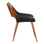 Mid Century Modern Upholstered Accent Chair - Black