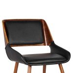 Mid Century Modern Upholstered Accent Chair - Black