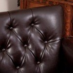 Malone Brown Leather Club Chair for Chess Games