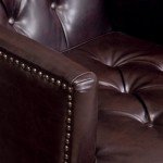 Malone Brown Leather Club Chair for Chess Games